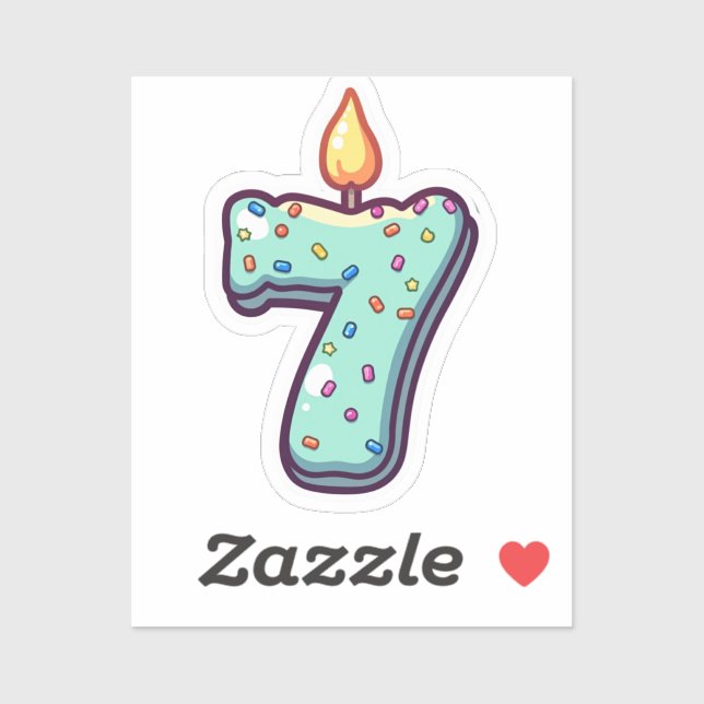 7th Birthday Sticker (Sheet)