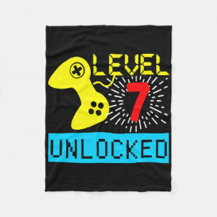7th Birthday T Shirt Boys Video Game Gamer Boys Co Fleece Blanket