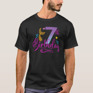 7th Birthday  This Mermaid Is 7 Girl  7 Years Old T-Shirt