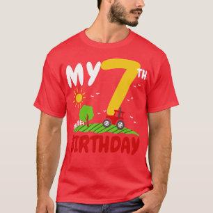 7th Birthday Tractor Farm Theme T-Shirt