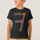 7th Birthday Train Railroad Themed 7 Year Old Boys T-Shirt<br><div class="desc">Number 7 train railroad shirt for 7th Birthday Train Railroad Themed for 7 Years Old Boys kids girls</div>