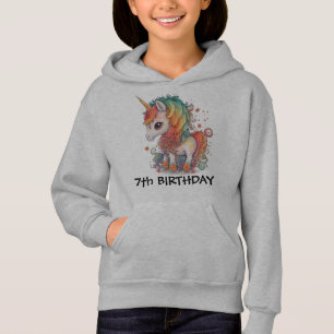 7TH BIRTHDAY UNICORN KIDS T-SHIRT