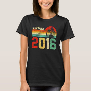 7th Birthday Vintage 2016 Retro Boy Girl 7 Years T-Shirt