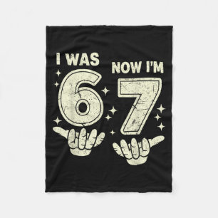 7th birthday was 6 7 six seven 6 7 meme kids boys fleece blanket
