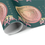 7th Copper Fresia Medallion Wedding Anniversary Wrapping Paper<br><div class="desc">A lovely and romantic,  coppery heart medallion that says exactly what you want to honour their marriage on fabulously printed wrapping paper? Then perhaps my original heart graphics with your gorgeous photo is just the thing!</div>