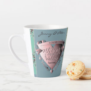 7th Copper Heart Emblem Latte Mug