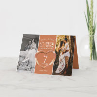 7th copper wedding anniversary now and then photo