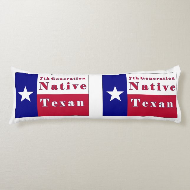 7th Generation Native Texan Flag Body Cushion (Front)