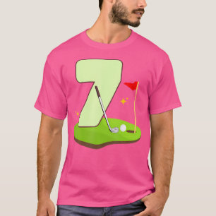 7Th Golf Birthday Golfer 7 Years Old Bday Party Bo T-Shirt