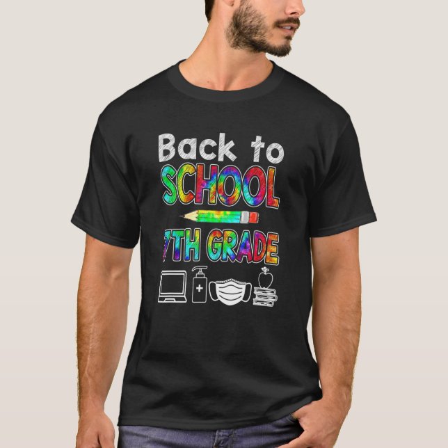 7th Grade Back To School Virtual Teacher First Day T-Shirt (Front)