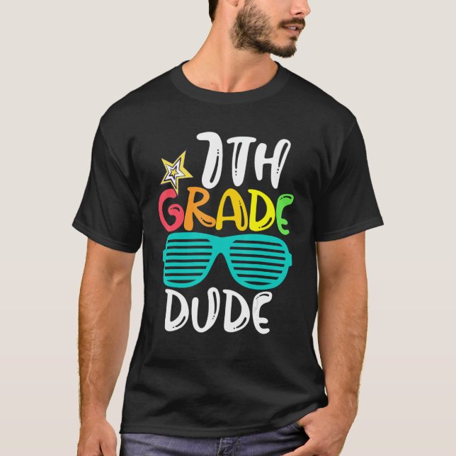 7th Grade Dude Sunglasses Back To School Teacher G T-Shirt (Front)
