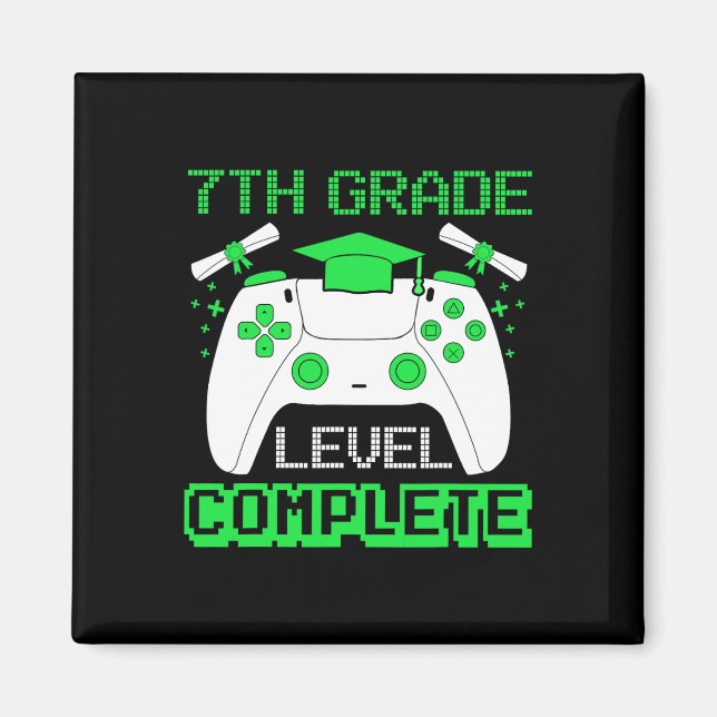 7th Grade Level Complete Gamer 7th Grade Graduatio Magnet (Front)