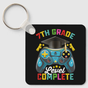 7th Grade Level Complete Graduation Gaming Gamer Key Ring