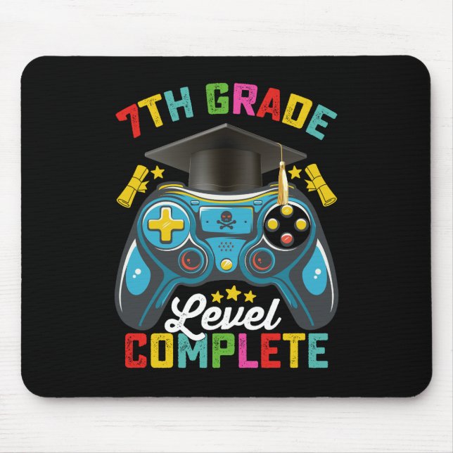 7th Grade Level Complete Graduation Gaming Gamer Mouse Pad (Front)