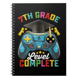 7th Grade Level Complete Graduation Gaming Gamer Notebook