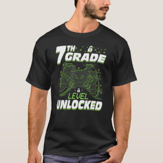 7th Grade Level Unlocked Back To School Video Game T-Shirt