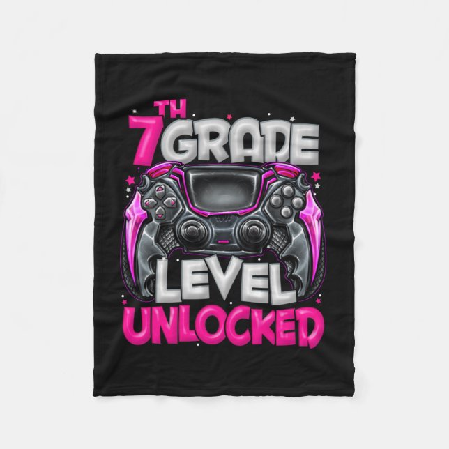 7th grade level unlocked game on 7th grade back to fleece blanket (Front)