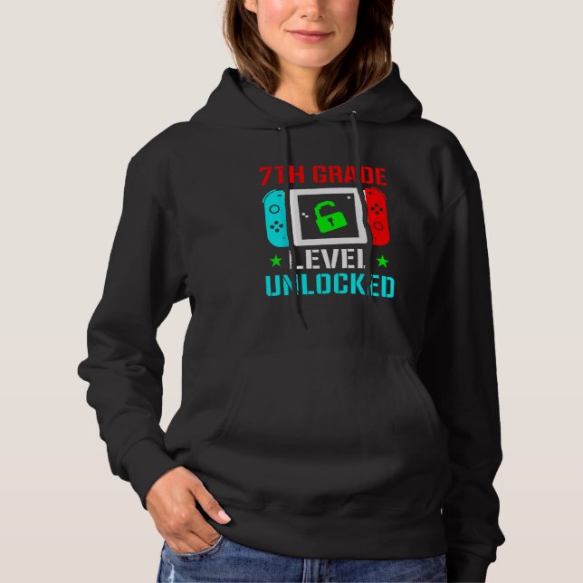 7th Grade Level Unlocked Shirt Back To School Game (Front)