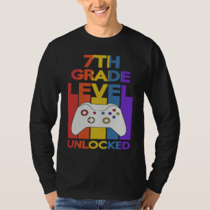 7th Grade Level Unlocked Video Gamer Back to Schoo T-Shirt