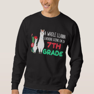 7th Grade Llama Cactus Student  Back To School    Sweatshirt