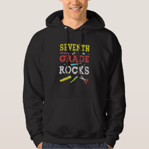 7th Grade Rocks Back To School Teacher Hoodie