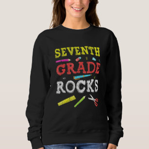 7th Grade Rocks Back To School Teacher Sweatshirt