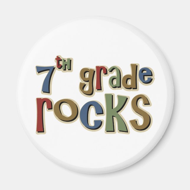 7th Grade Rocks Seventh Magnet (Front)