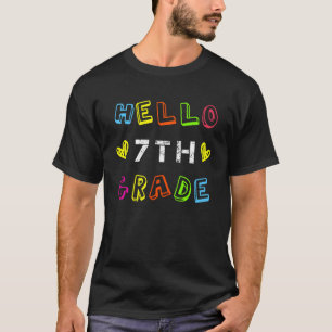7th Grade Squad Girls Boys Teacher Team Hello seve T-Shirt