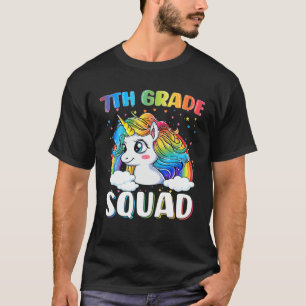 7Th Grade Squad Unicorn Rainbow Back To School Kid T-Shirt