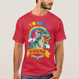 7th Grade Squad Unicorn T Rex Back To School T-Shi T-Shirt