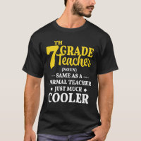 7th Grade Teacher Definition T-shirt Funny School