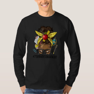 7Th grade Teacher life Afro Black History Month Pa T-Shirt
