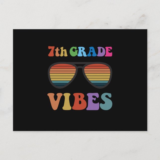 7th Grade Vibes Postcard (Front)