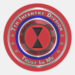 7th Infantry Division “Bayonet Division” Classic Round Sticker