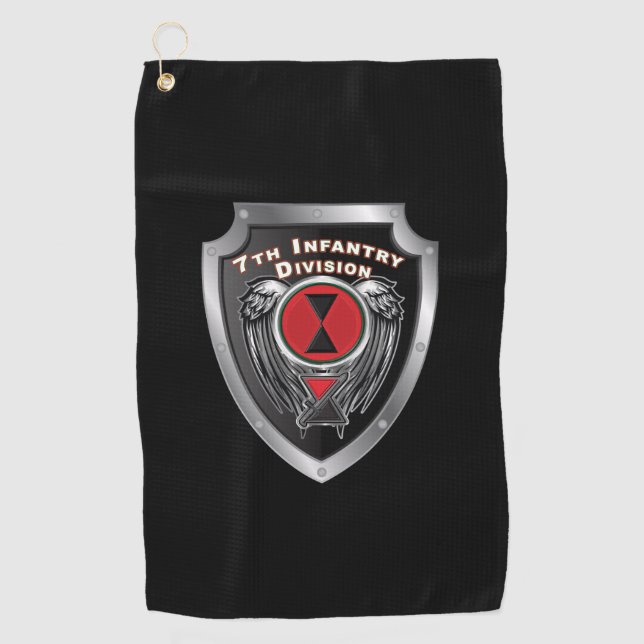 7th Infantry Division “Bayonet Division” Shield Golf Towel (Front)