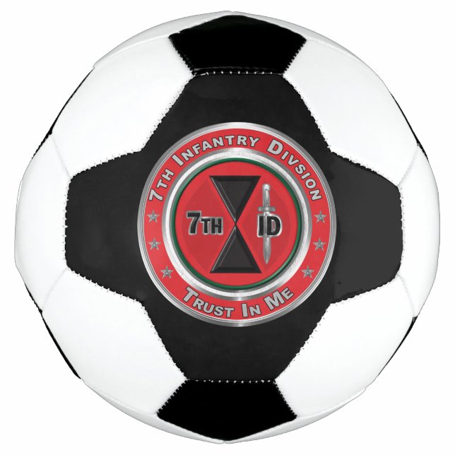 7th Infantry Division  LOWER PRICE Soccer Ball (Front)