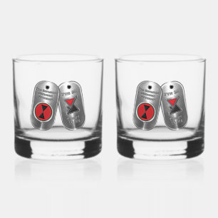 7th   Infantry Division Whiskey Glass
