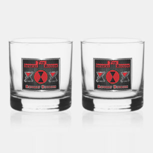 7th   Infantry Division Whiskey Glass