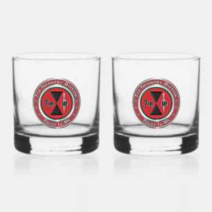 7th   Infantry Division Whiskey Glass
