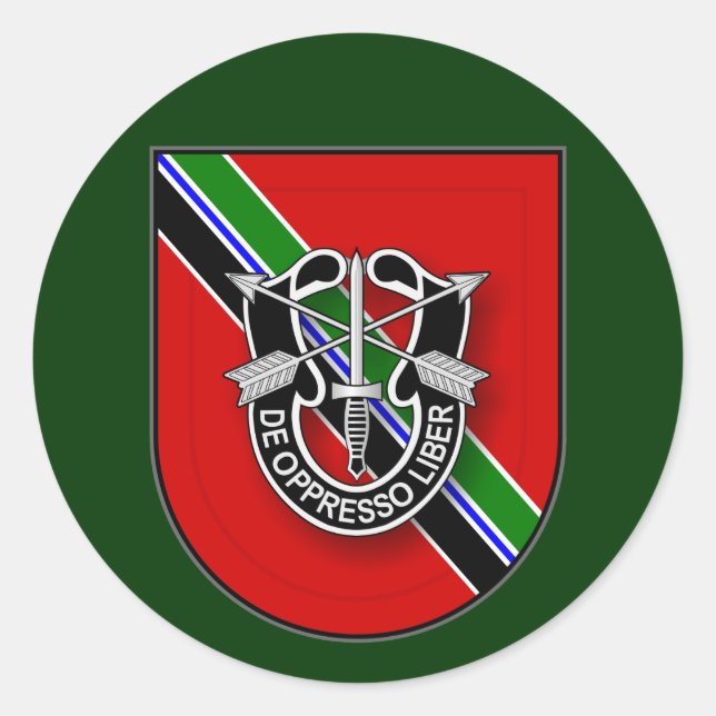 7th SFG(A) - Service in Afghanistan UA Classic Round Sticker (Front)