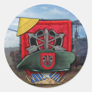 7th Special forces Green Berets flash nam Sticker