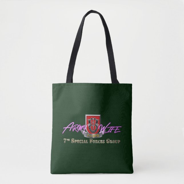 7th Special Forces Group Army Wife Tote Bag (Front)