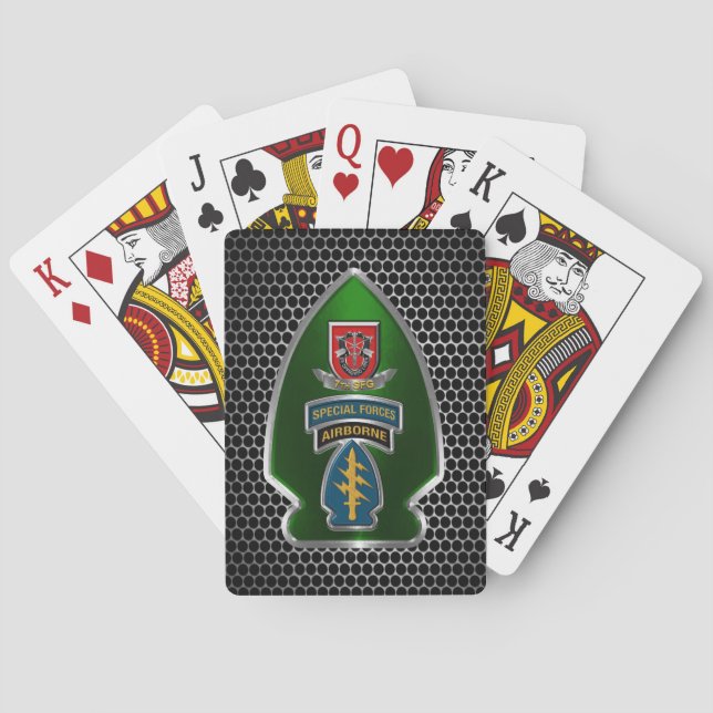 7th Special Forces Group “Arrowhead”  Playing Cards (Back)