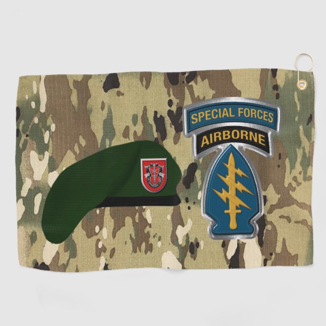 7th Special Forces Group  Golf Towel (Horizontal)