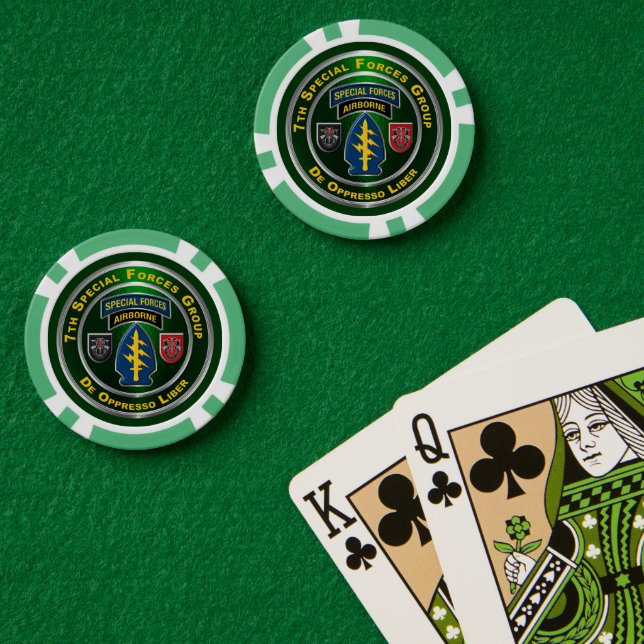 7th Special Forces Group Poker Chips (Poker Table (Double))