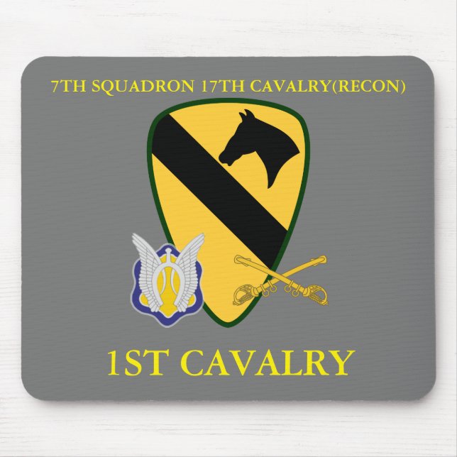7TH SQUADRON 17TH CAVALRY(RECON) 1ST CAVALRY  MOUSE PAD (Front)