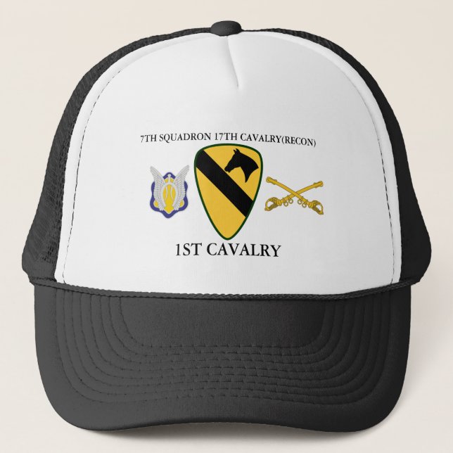 7TH SQUADRON 17TH CAVALRY(RECON) 1ST CAVALRY  TRUCKER HAT (Front)