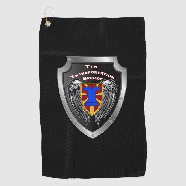 7th Transportation Brigade Expeditionary Shield Golf Towel (Front)