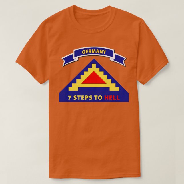 7th United States w 7 Steps Hell w Scroll T-Shirt (Design Front)