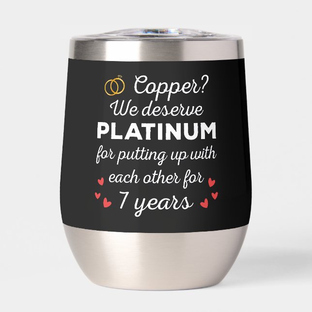 7th Wedding Anniversary I - Copper Funny Couple (Front)